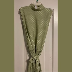Polka-Dot Necktie Jumpsuit